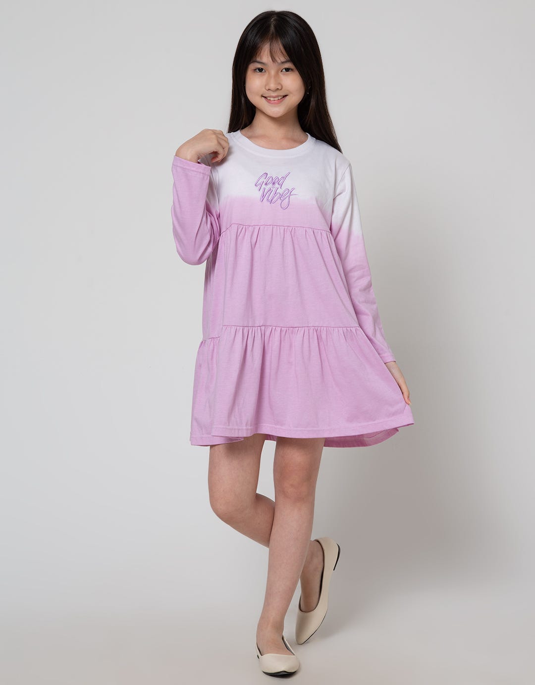 Nevada Good Vibes Dress Anak Perempuan