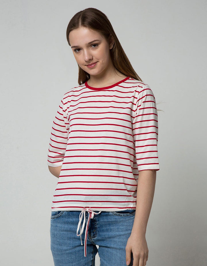 Connexion Drawstring Stripe Women's T-Shirt