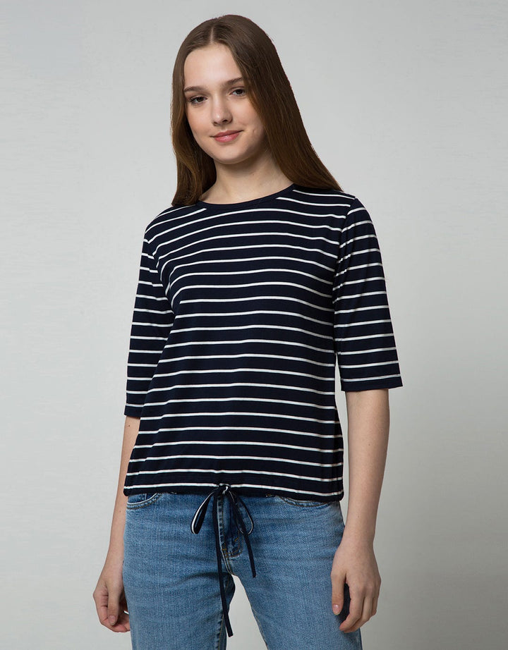 Connexion Drawstring Stripe Women's T-Shirt