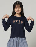 Nevada Embro Bear Midi Dress Anak Perempuan
