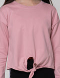 Nevada Plain Sweatshirt And Side Ribbon Leggings Set