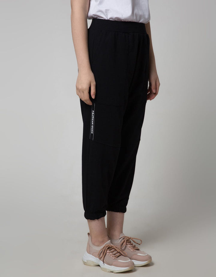 American Jeans Cut Ribbon Jogger Pants Wanita