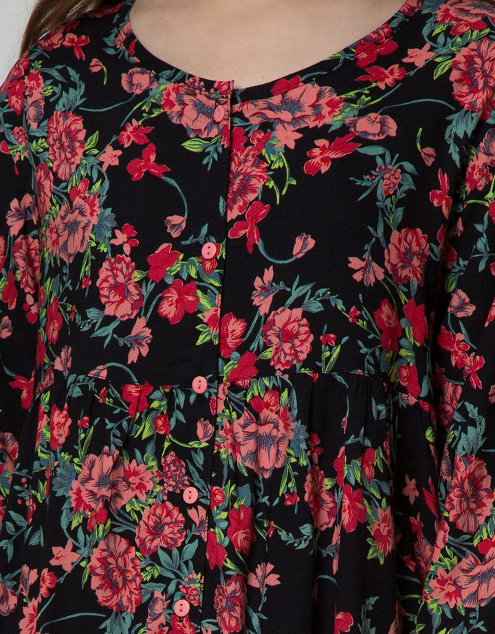 St. Yves Women Long Sleeve Pajama Pants Floral