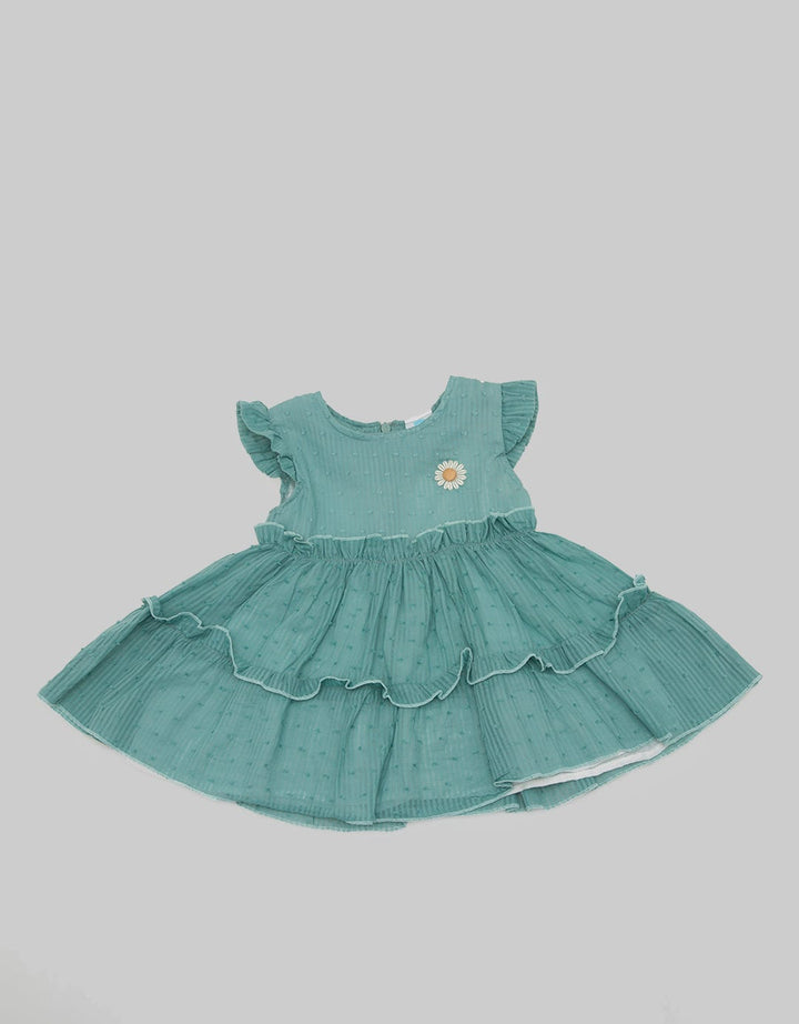 Pipiniko Short Sleeve Midi Dress Tekstur Tier