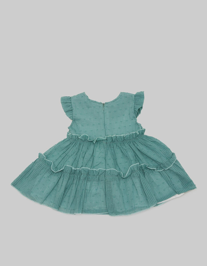 Pipiniko Short Sleeve Midi Dress Tekstur Tier