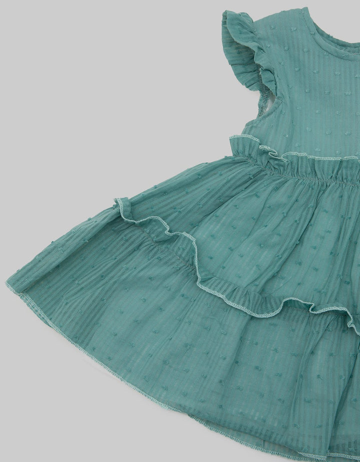 Pipiniko Short Sleeve Midi Dress Tekstur Tier