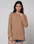 St. Yves Long Sleeve T-Shirt Hl Embos Dot Salur