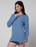 St. Yves Long Sleeve T-Shirt Hl Embos Dot Salur