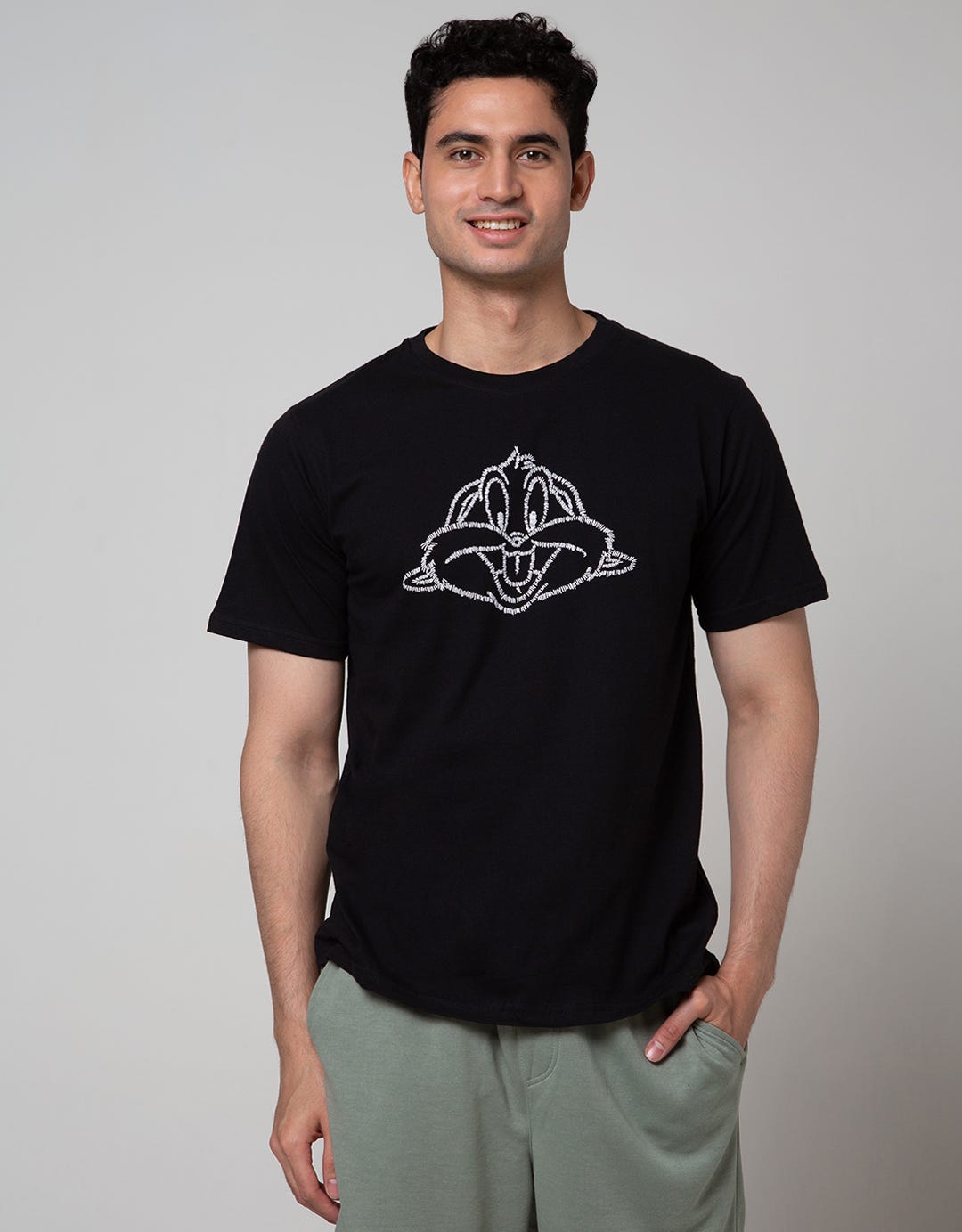 T Zone Looney Tunes Graphic Kaos Pria