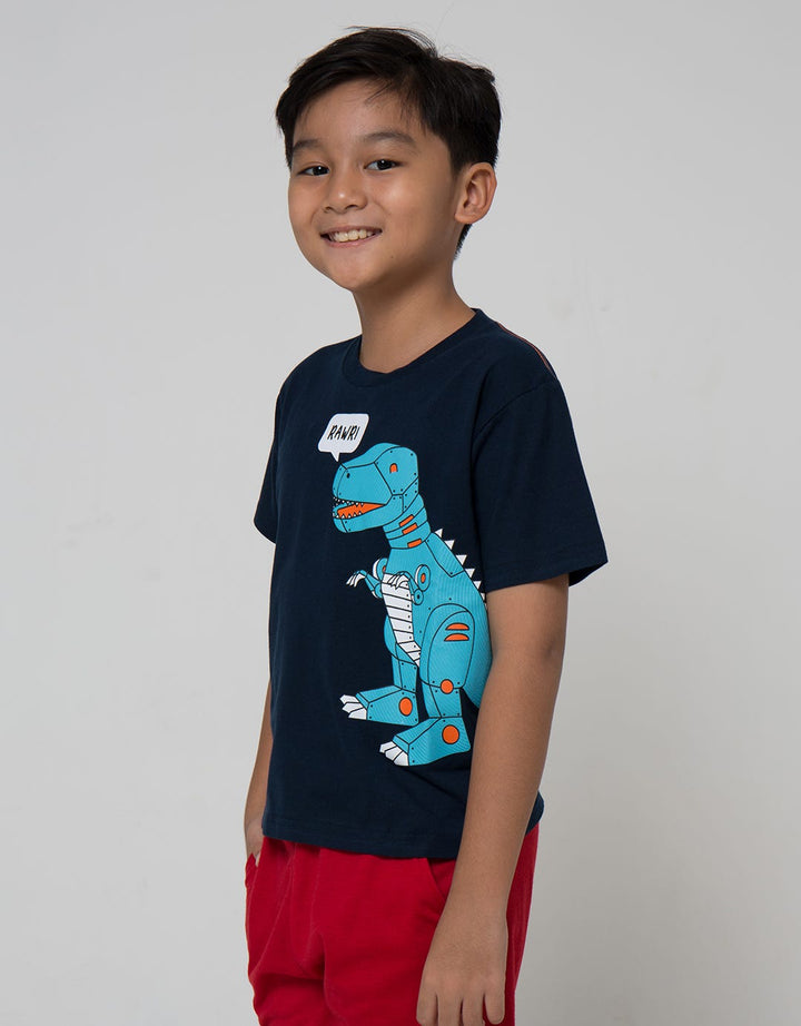 Little M Short Sleeve T-Shirt Best Buy Dino Robot