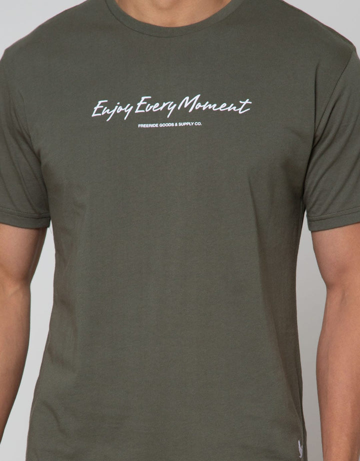 Freeride Olive Enjoy Every Moment Men's T-Shirt