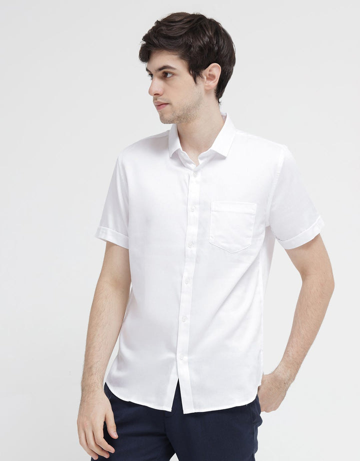 MOC Men's Plain Short Sleeve Shirt