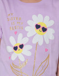 Little M Flower Bestie Girls T-Shirt