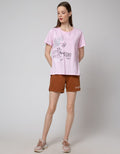 Details Short Sleeve T-Shirt Printed Tee Bambi Print