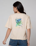 Details Tee Floral Print Kaos Wanita