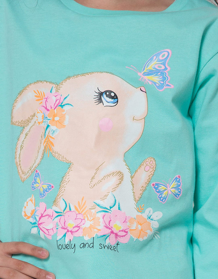 Little M Long Sleeve T-Shirt Bunny Butterfly