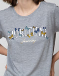 Details Short Sleeve T-Shirt Basic Printed Tee With Floral Print And