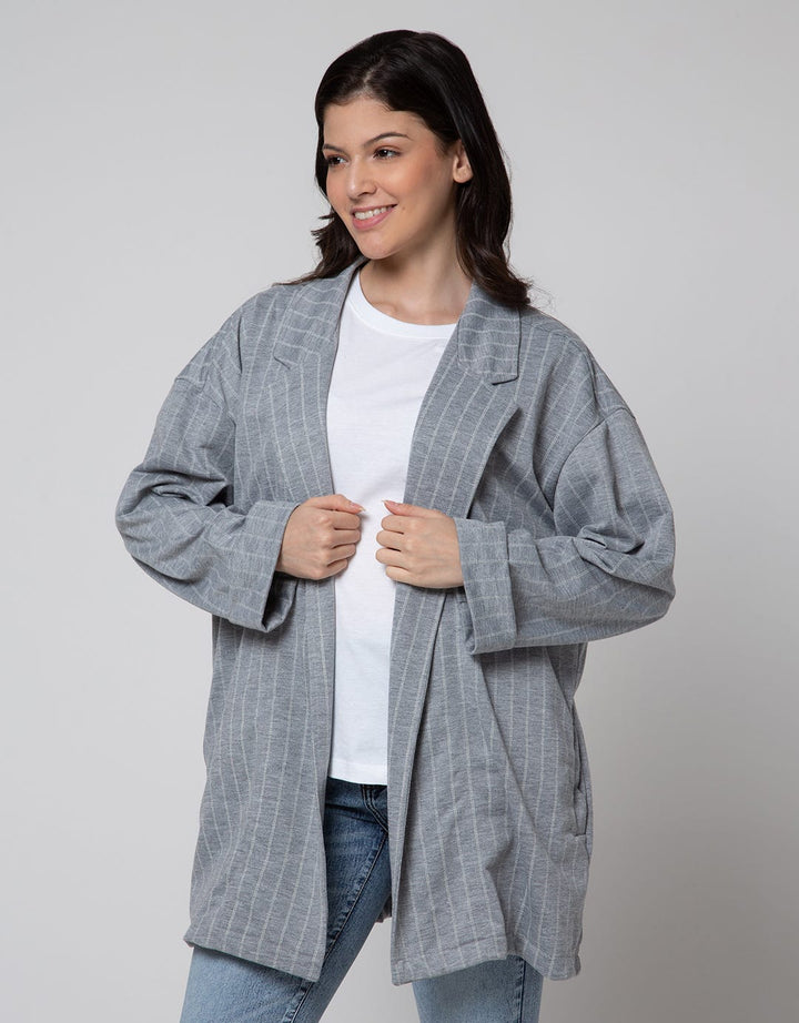 Details Folded Cuff Blazer Wanita
