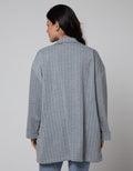 Details Folded Cuff Blazer Wanita