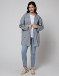 Details Folded Cuff Blazer Wanita