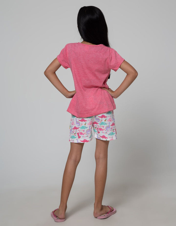 Little M Dino Two Tone Short Tee Set