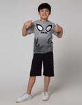 Marvel Short Sleeve T-Shirt Spiderman Eyes City Ombre