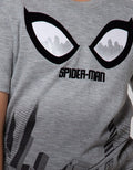 Marvel Short Sleeve T-Shirt Spiderman Eyes City Ombre