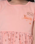 Little M Ruffle Animal Print Midi Dress Anak