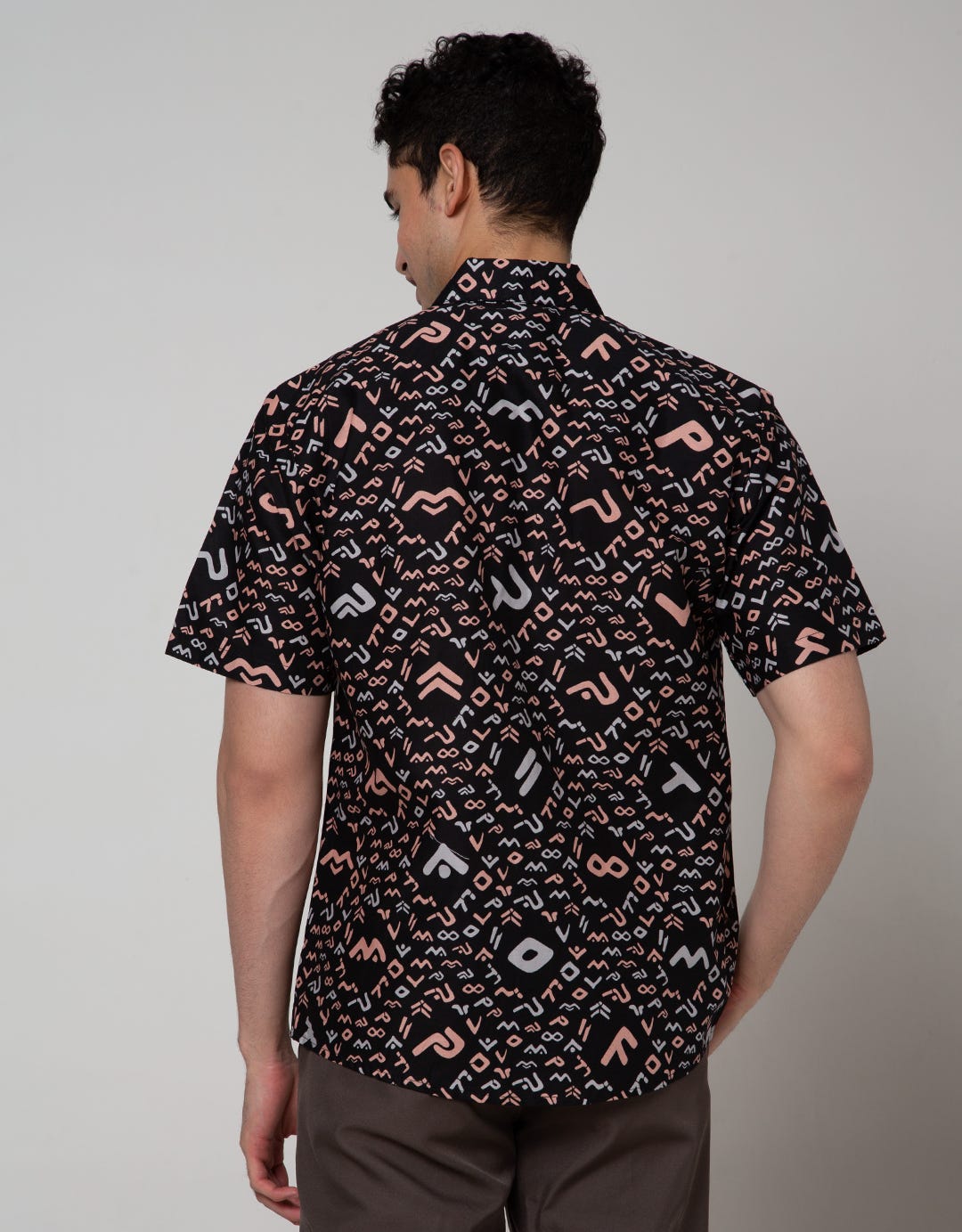 Arjuna Weda Batik Shirt with Lontara Script