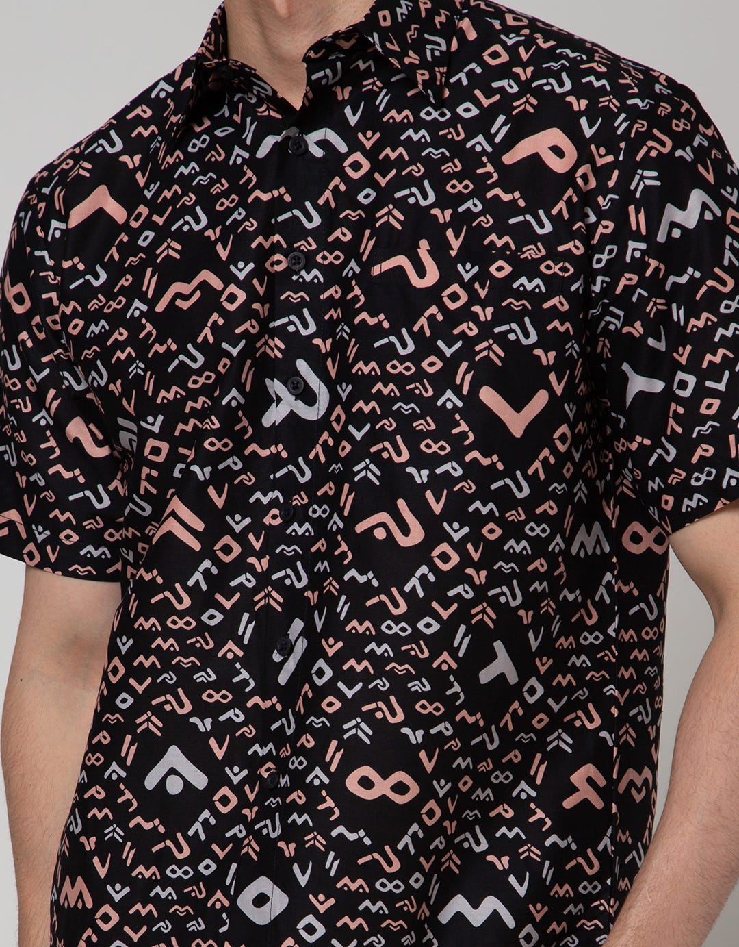 Arjuna Weda Batik Shirt with Lontara Script