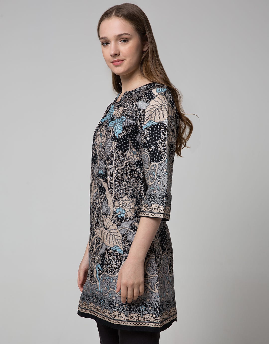 Arjuna Weda Blouse Tunic Batik Leaf Waru