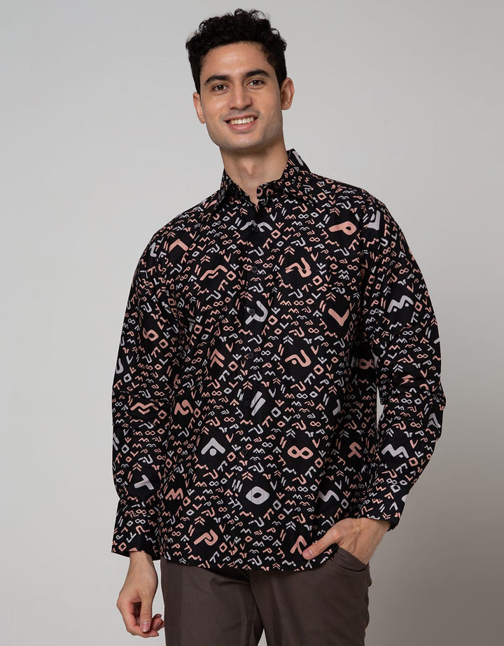 Arjuna Weda Kemeja Batik Aksara Lontara