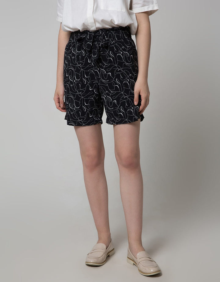 Connexion Abstract Print Celana Pendek Wanita