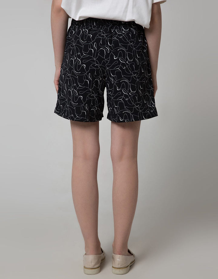 Connexion Abstract Print Celana Pendek Wanita