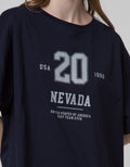 Nevada Short Sleeve T-Shirt Cotton Usa 20 Nevada New Oversize