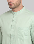Larusso Kemeja Basic Tencel Kerah Shanghai Panjang