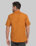Larusso Kemeja Pria Basic Oxford Rami Kerah Shanghai Pendek