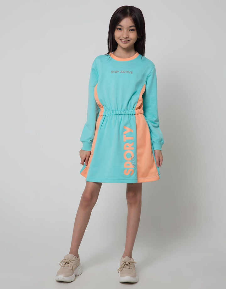 Nevada Sport Long Sleeve Midi Dress Cut N Sewn Prt Sportive