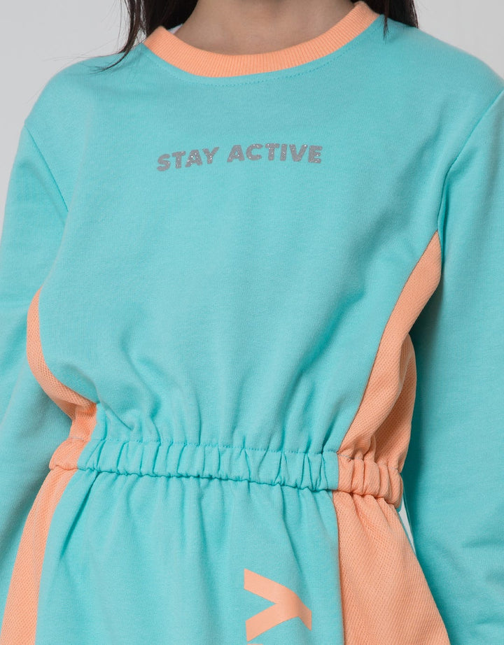 Nevada Sport Long Sleeve Midi Dress Cut N Sewn Prt Sportive