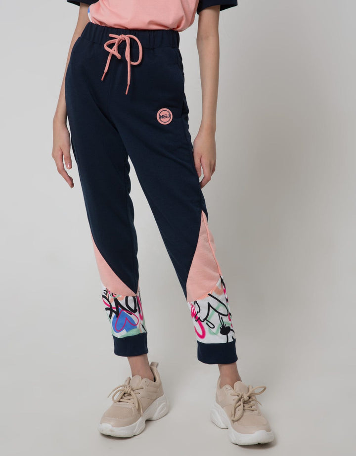 Nevada Sport Jogger Pants Knit With Grafitty Side Print