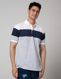 Cole Stripe England Polo Shirt Pria