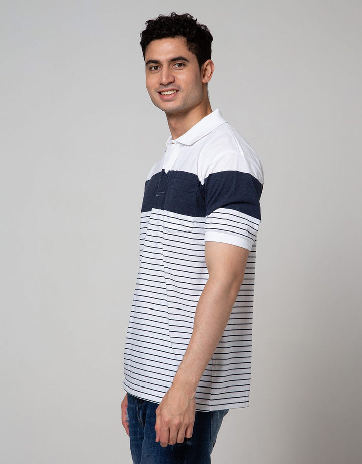 Cole Stripe England Polo Shirt Pria