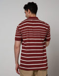 Cole Short Sleeve Polo Shirt Stripe Eng Chest Stripe