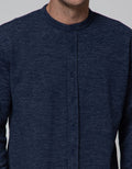 Cole Henley Pique Polo Lengan Panjang Pria