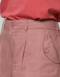 Nevada Women Short Pants Cotton Button Pocket