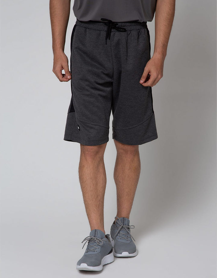 SHORT PANTS SIDE STRIPE SH22502:MISTY DARK GREY:L:TEXT:SHORT PANTS