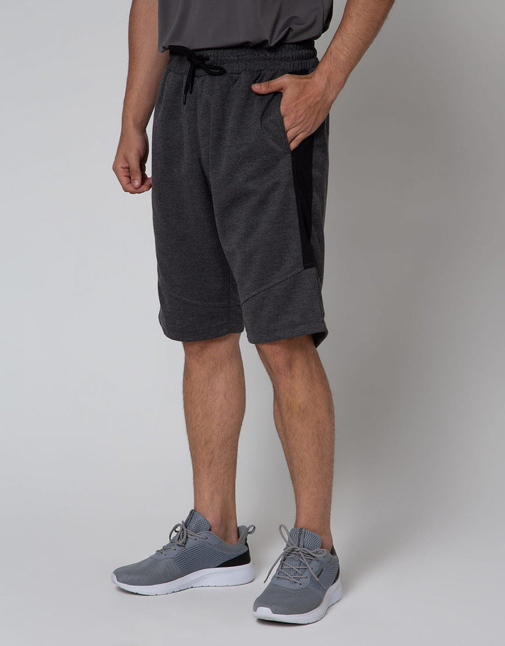 SHORT PANTS SIDE STRIPE SH22502:MISTY DARK GREY:L:TEXT:SHORT PANTS