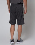 SHORT PANTS SIDE STRIPE SH22502:MISTY DARK GREY:L:TEXT:SHORT PANTS