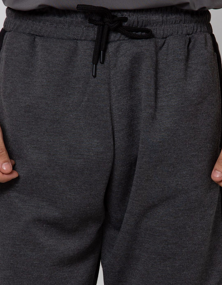 SHORT PANTS SIDE STRIPE SH22502:MISTY DARK GREY:L:TEXT:SHORT PANTS