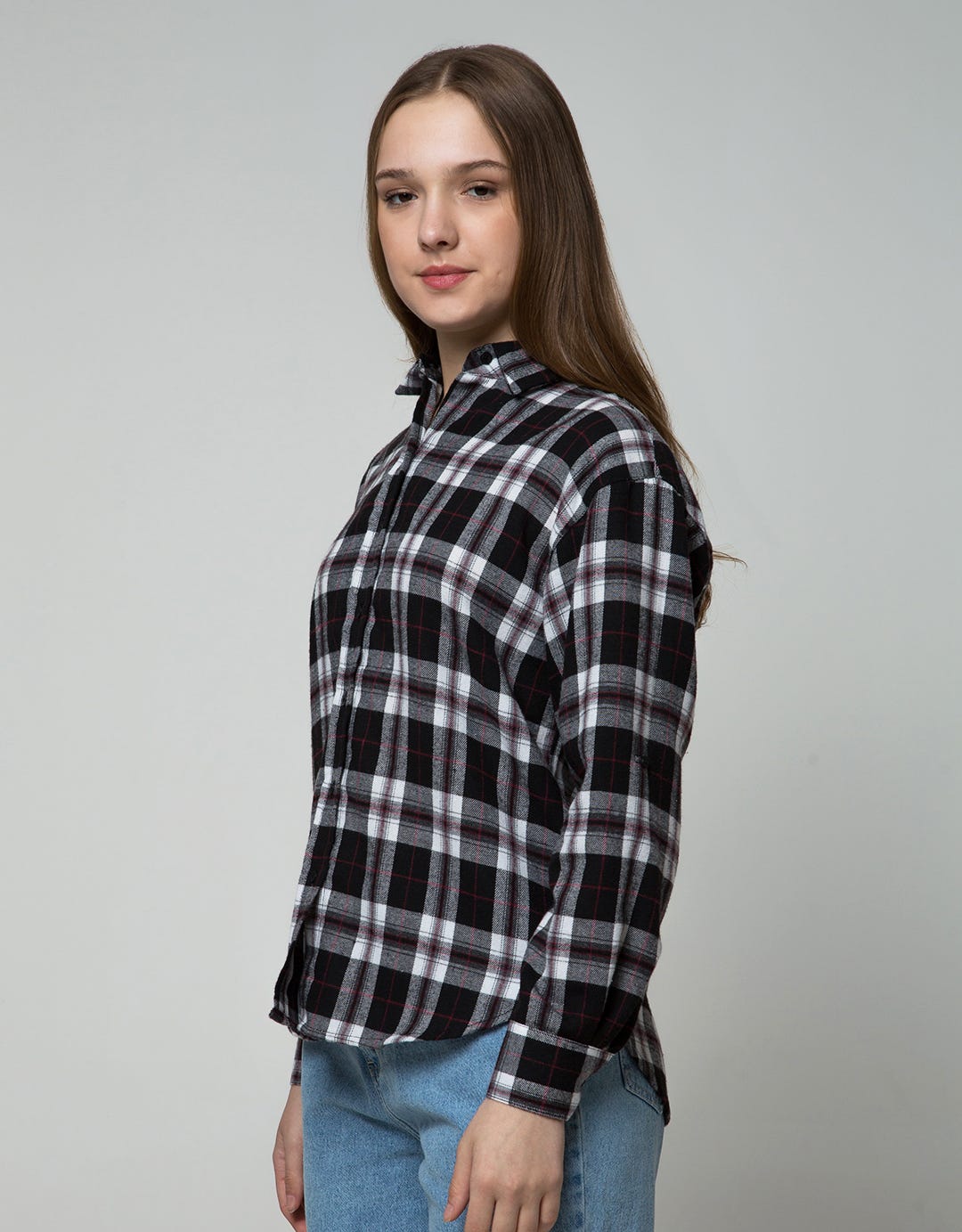 Nevada Women Long Sleeve Flannel Check Shirt